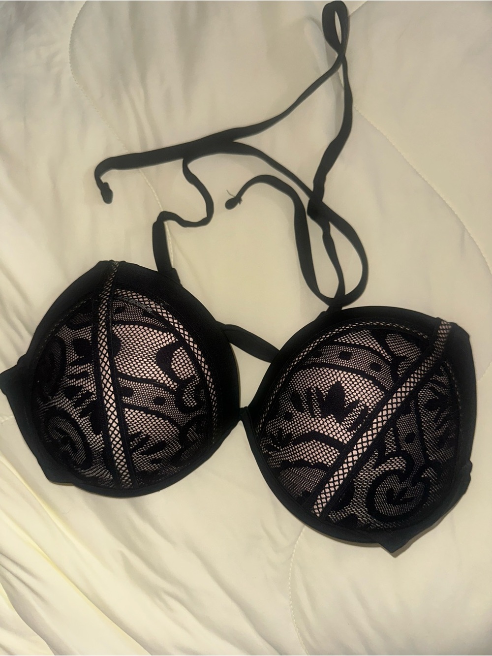 Black lace bathing suit top size 38B